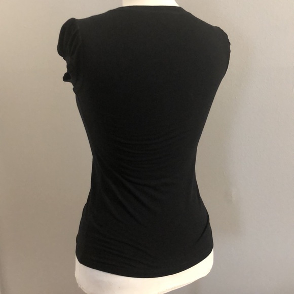 Bebe Rhinestone tee. Size Small. Color black - Picture 5 of 9
